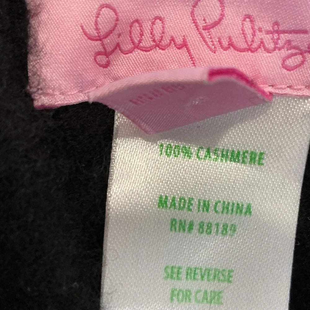 Lilly Pulitzer Black Cashmere Cape